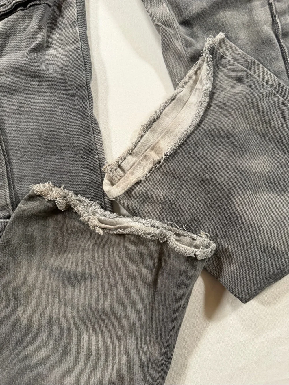 Men's Gray Cargo Pants Multiple Flap Pockets Waimea Relaxed Grey wash 38x32